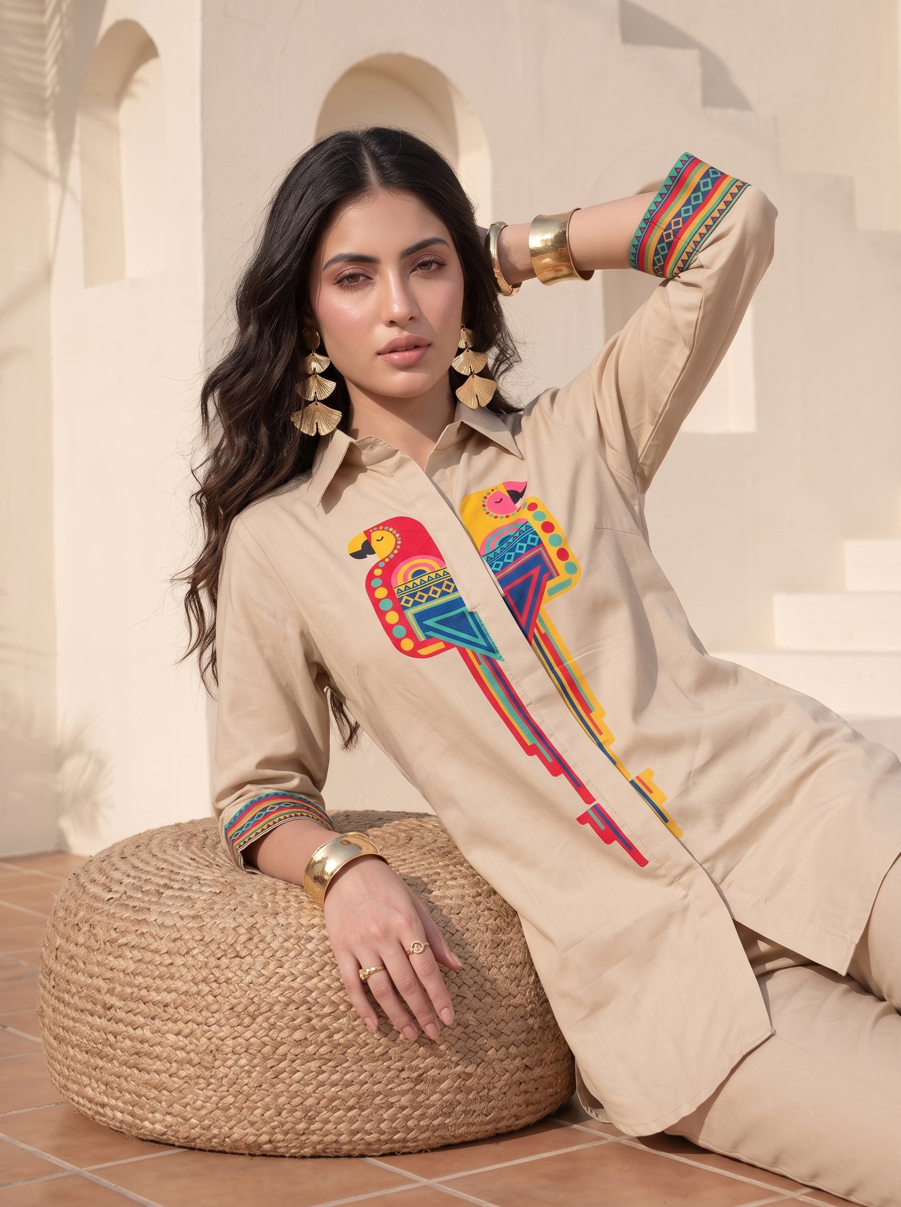 Beige Kayan Co-ord Set