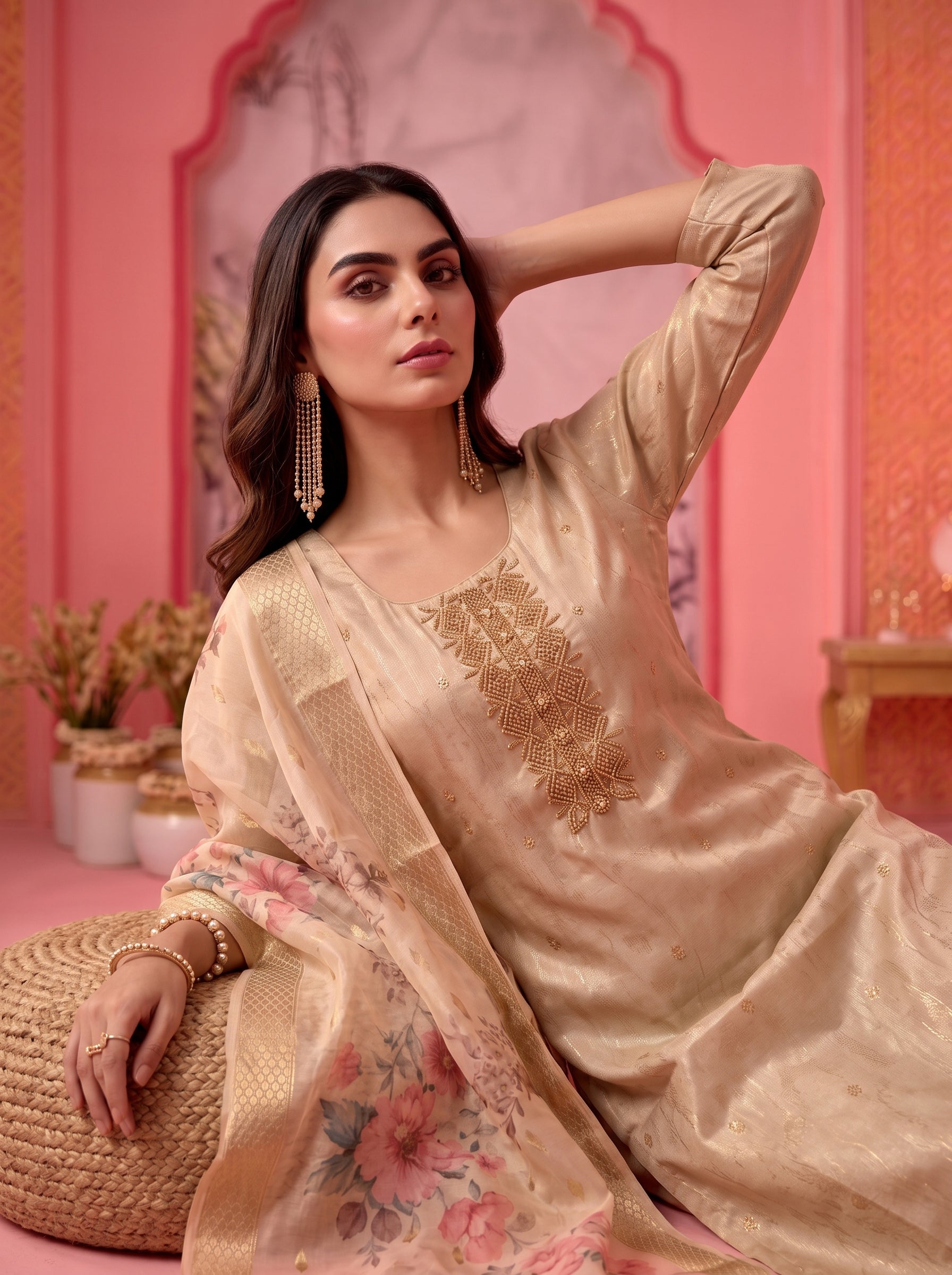 Ivory Nazira Suit Set