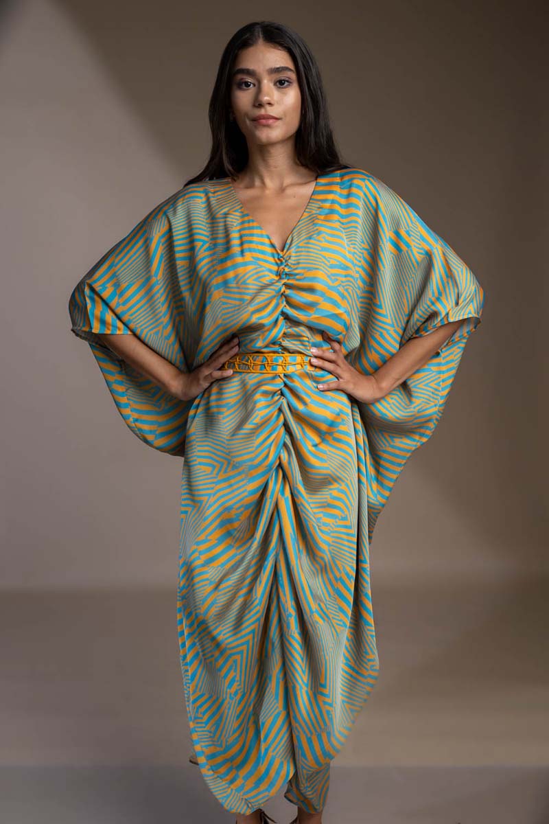 calf length kaftan dress