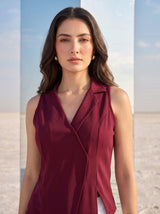 Burgundy Wrap Top