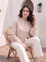 Peach Pinstripe Shirt