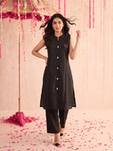 Black Dilruba Kurta Set
