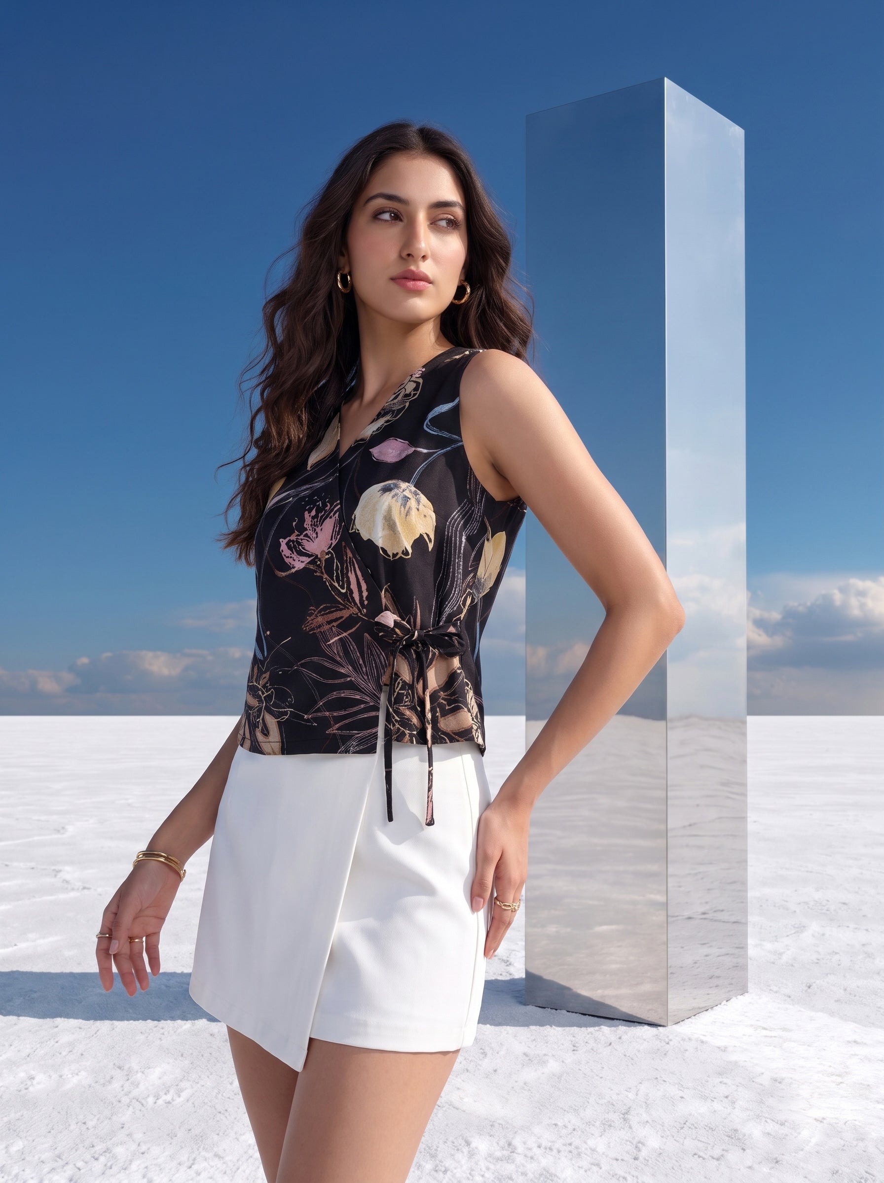 Rayon Noir Botanical Top