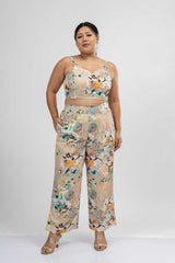 Claude Monet Co-ord Set with Embroidered Wrap