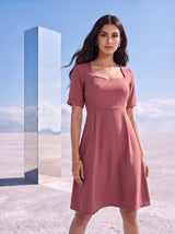 Dusty Rose A-Line Dress