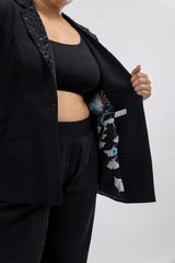 plus size embroidered jackets