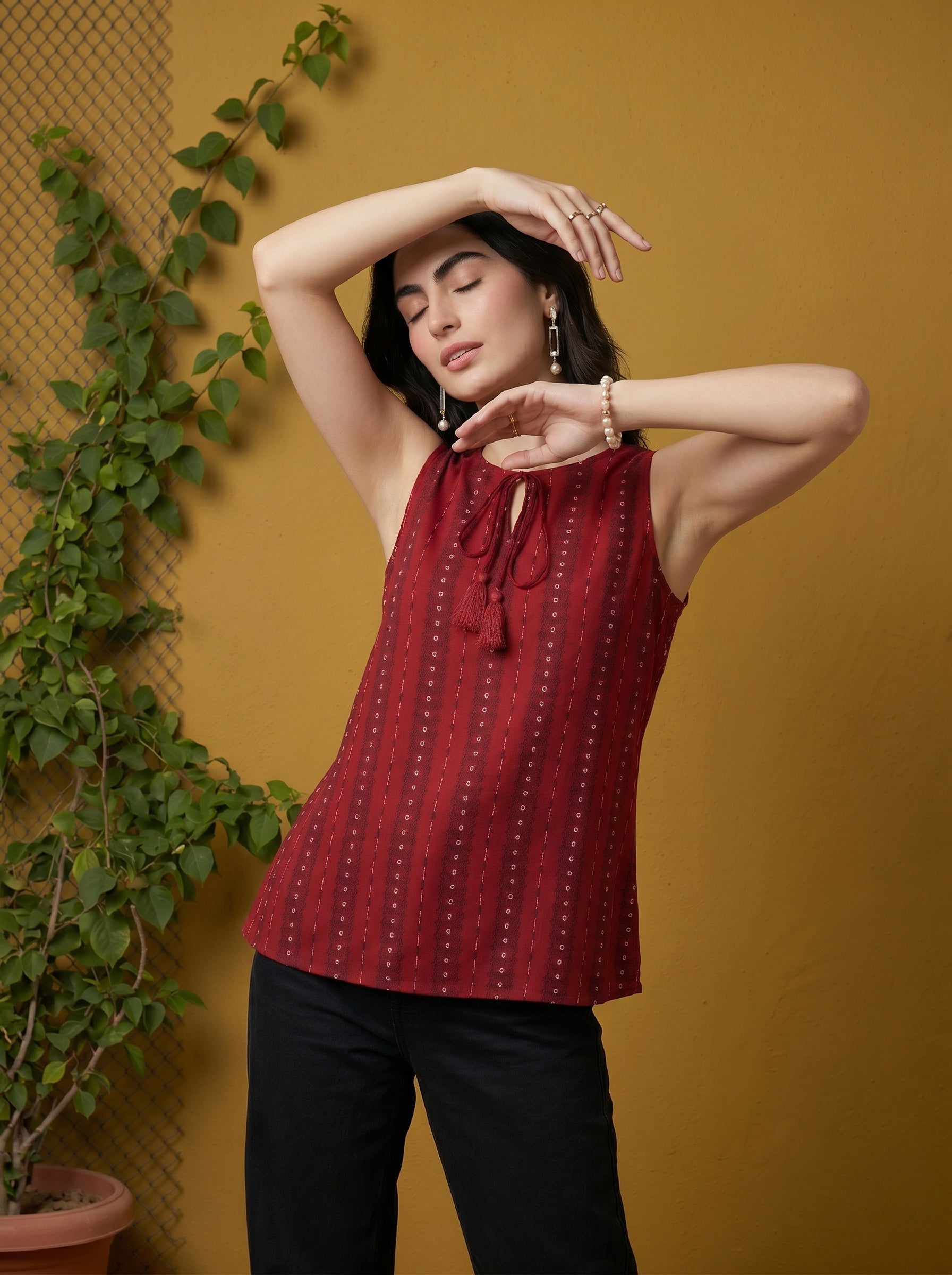 Maroon Sasha Top