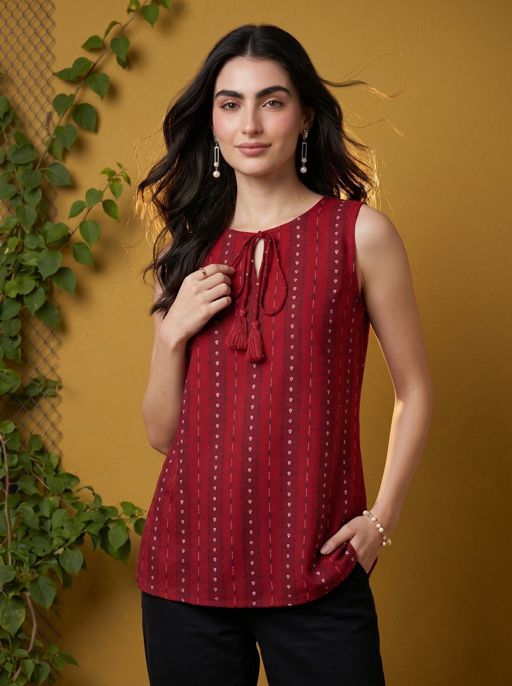Maroon Sasha Top