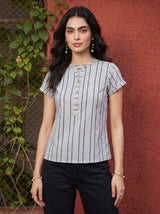 Grey Diya Top