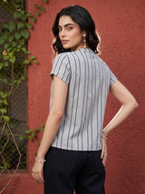 Grey Diya Top