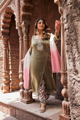 Mirage Chand Embroidered Suit set with Dupatta