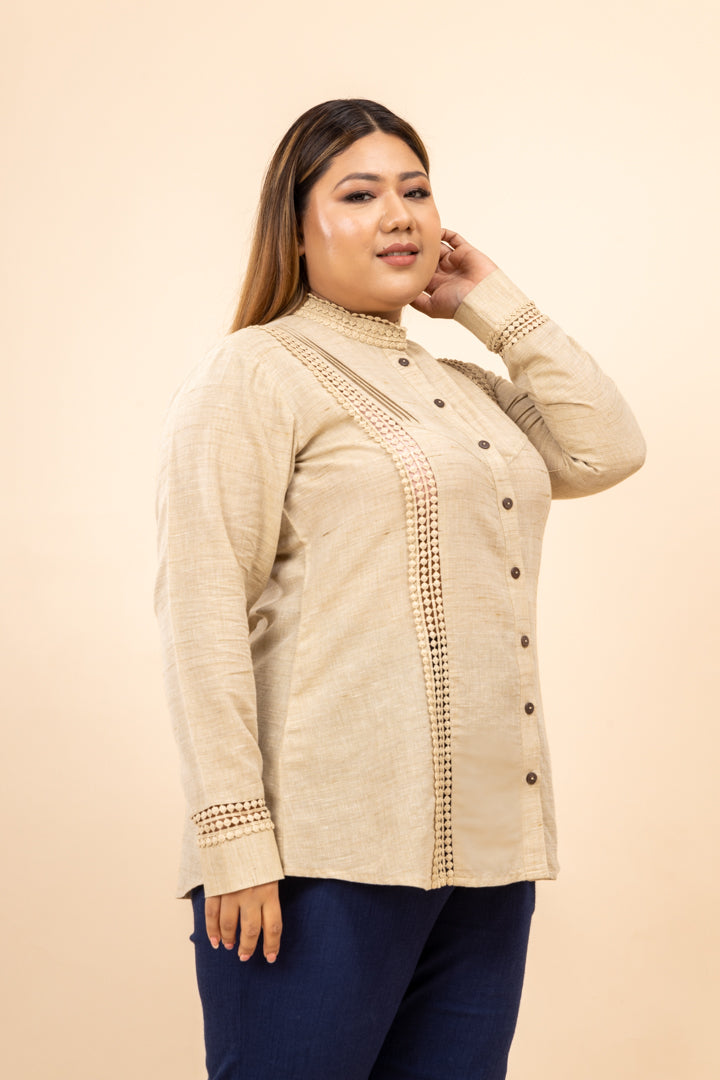 Fenella Beige Loom Shirt