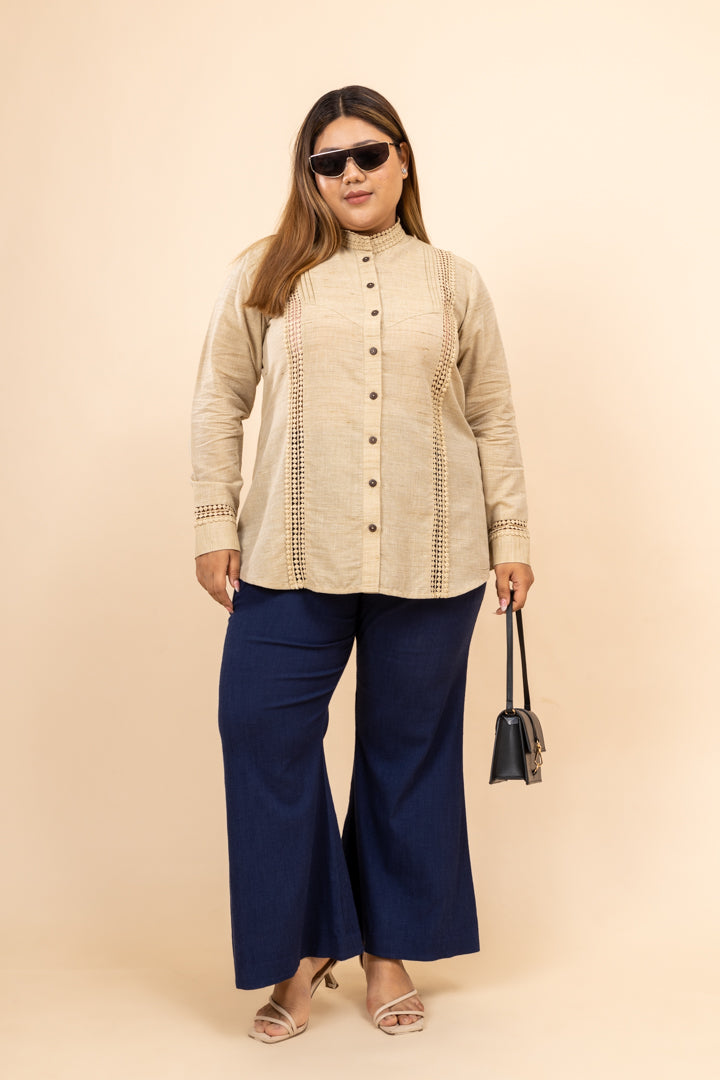 Fenella Beige Loom Shirt