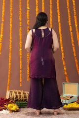 Suroor Plum 3 Piece Co Ord Set