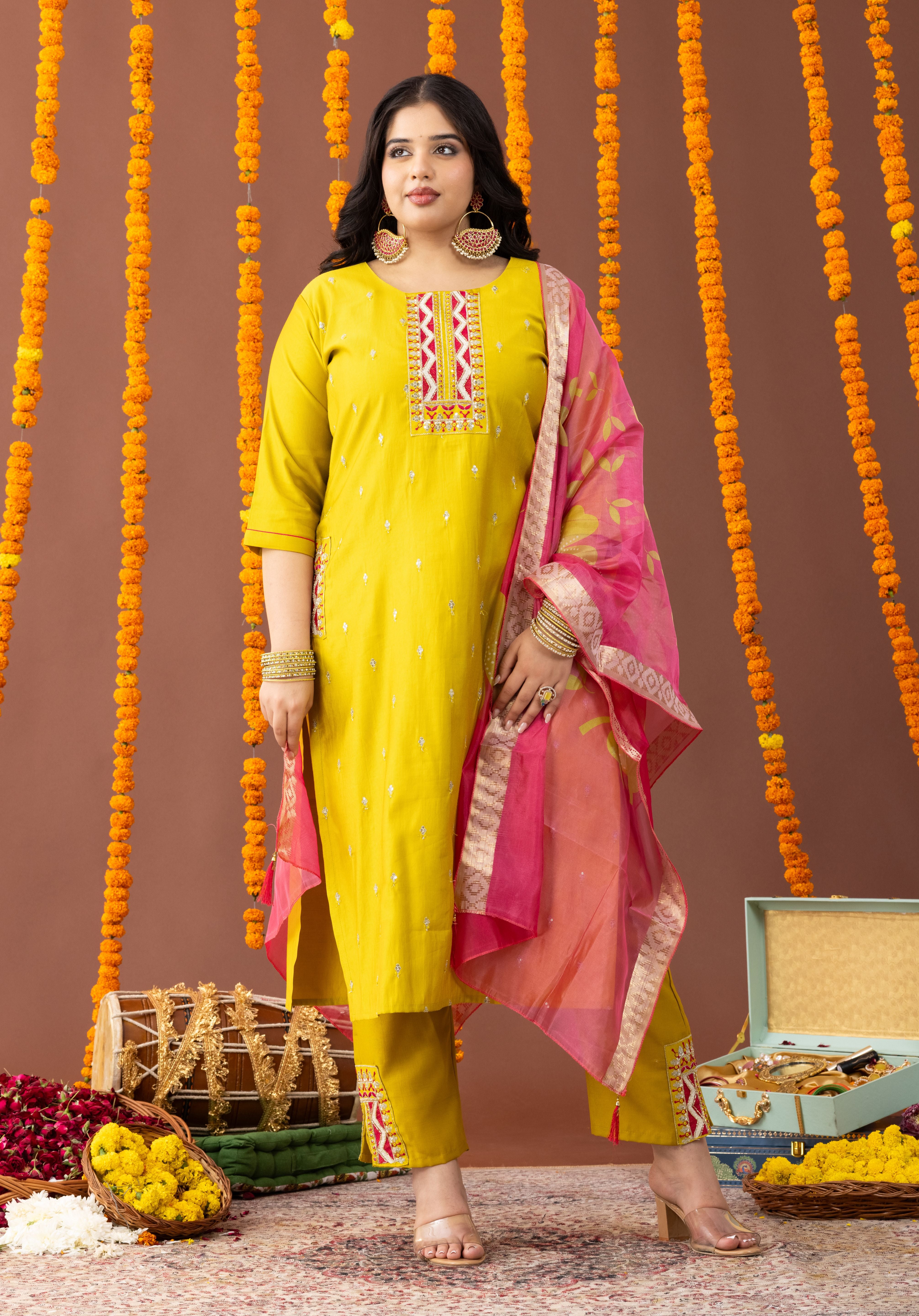 Shagun 3-Piece Dupatta Set