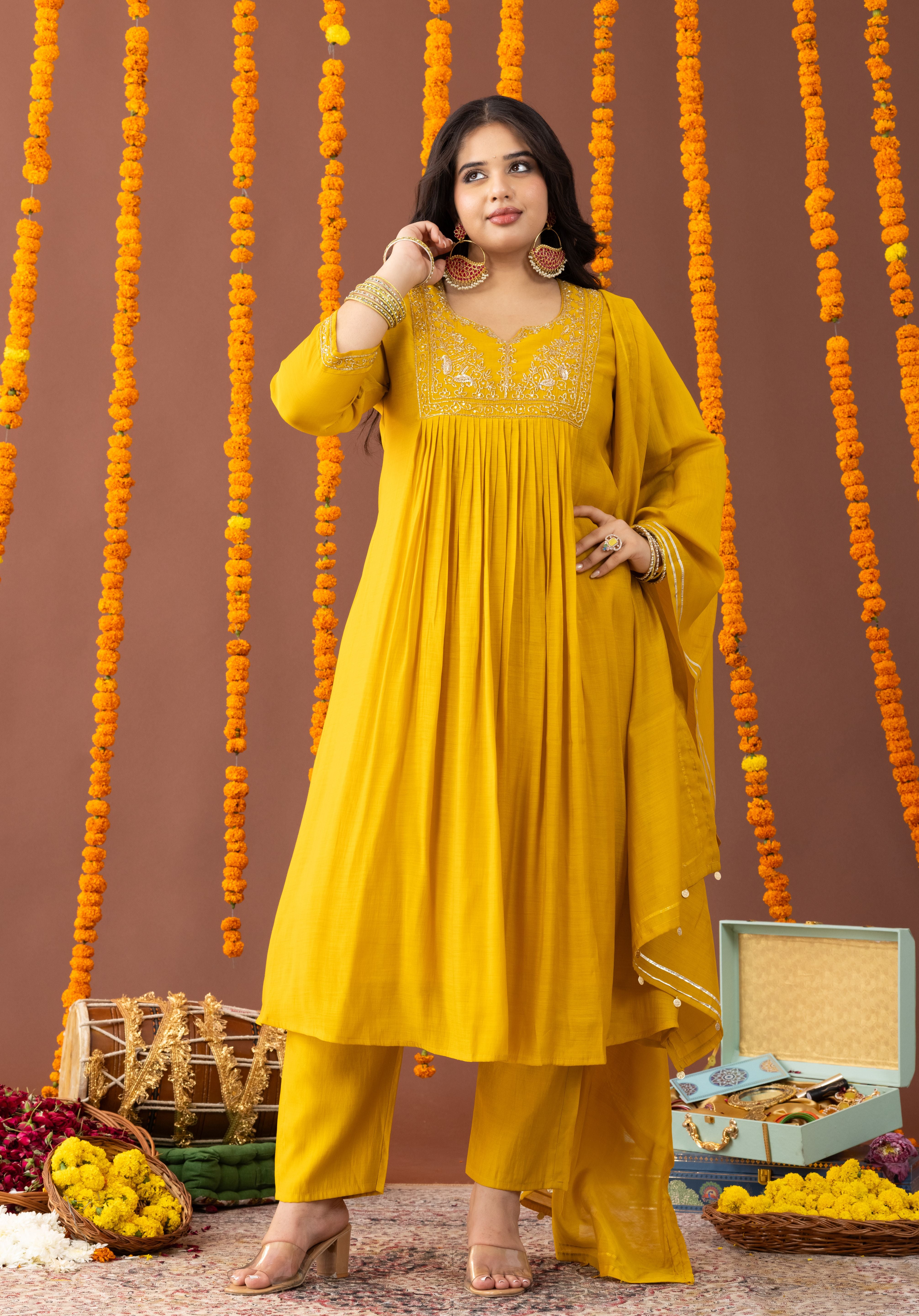 The Sunshine Bloom Anarkali Set