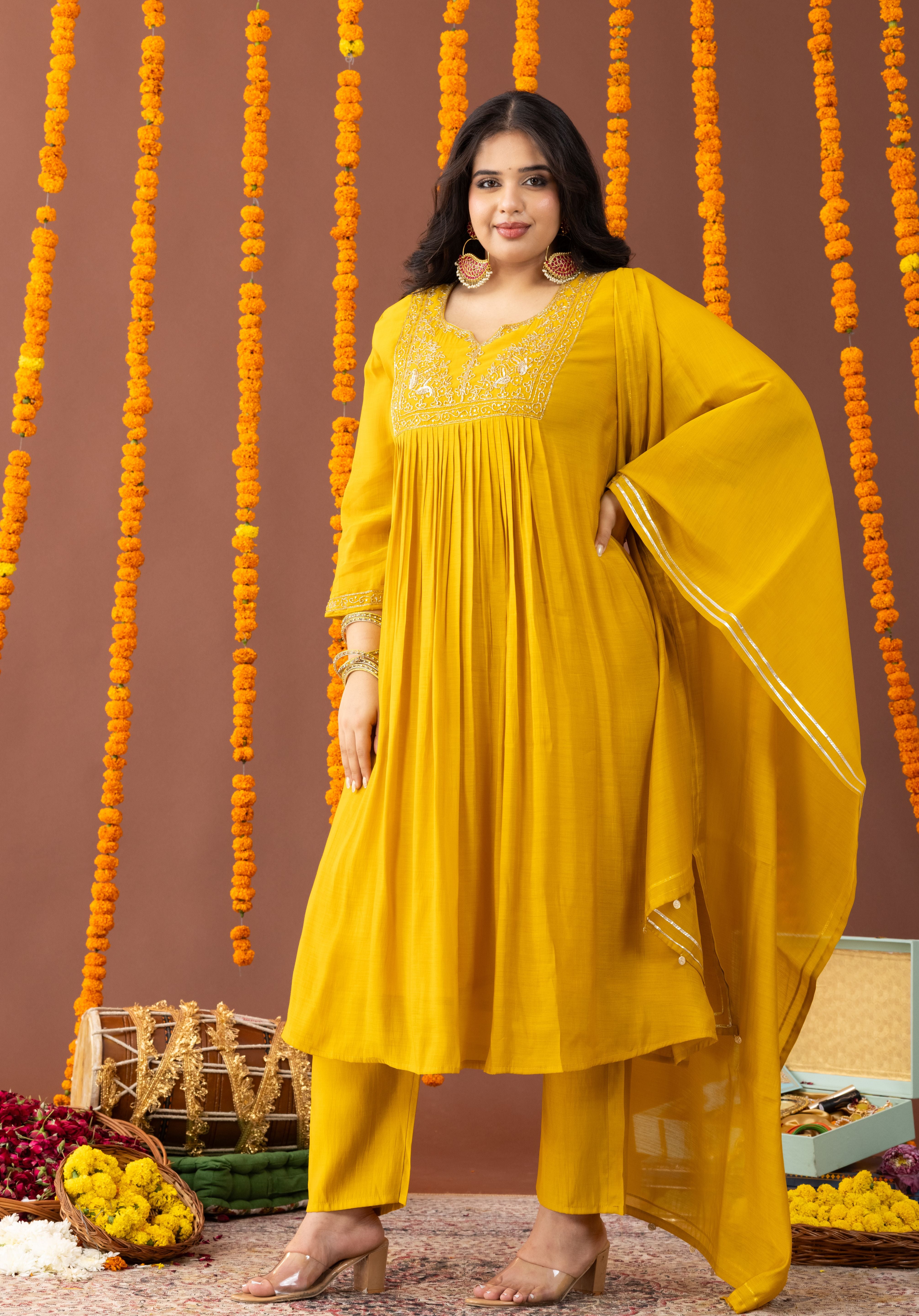 The Sunshine Bloom Anarkali Set