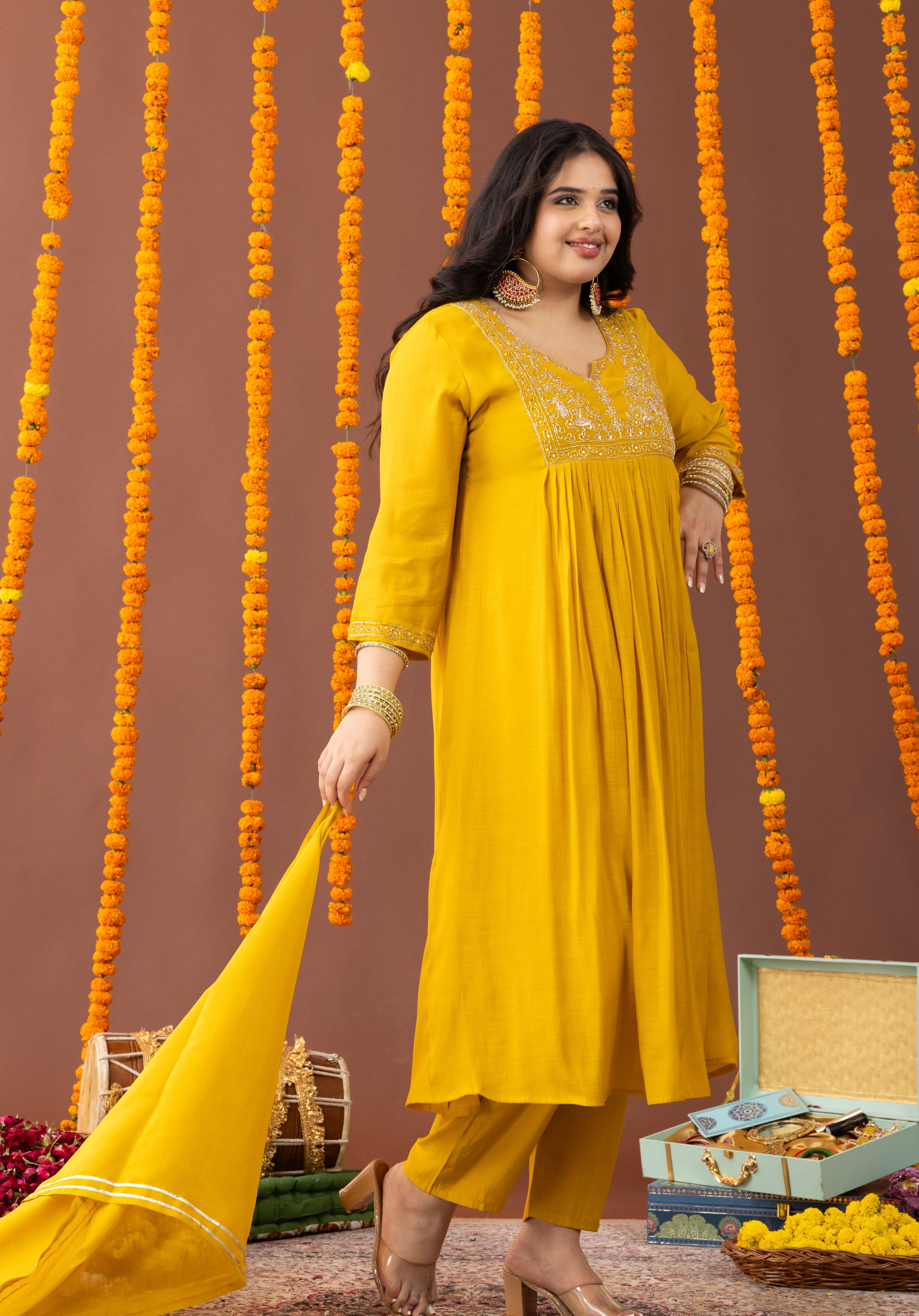 The Sunshine Bloom Anarkali Set