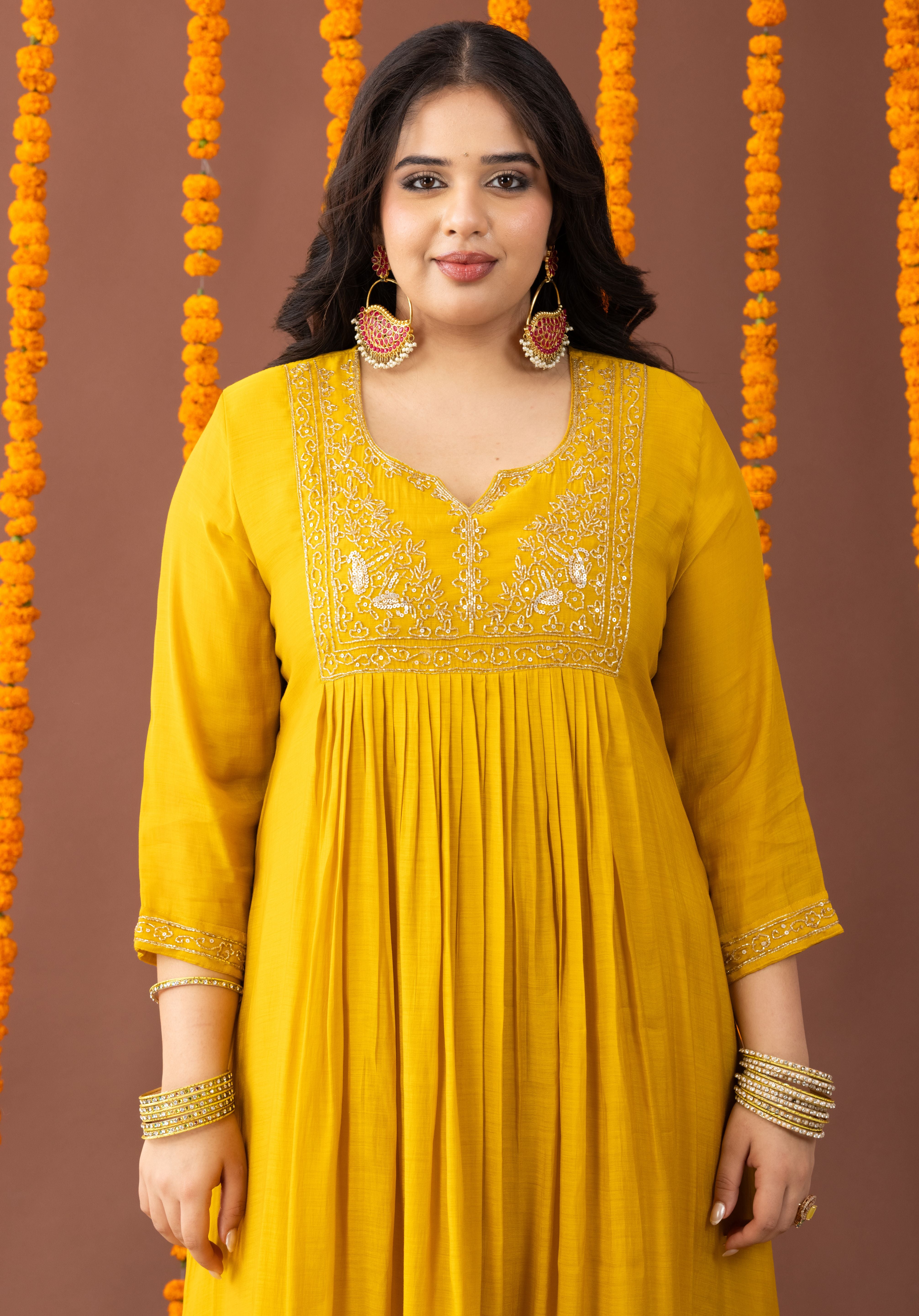 The Sunshine Bloom Anarkali Set
