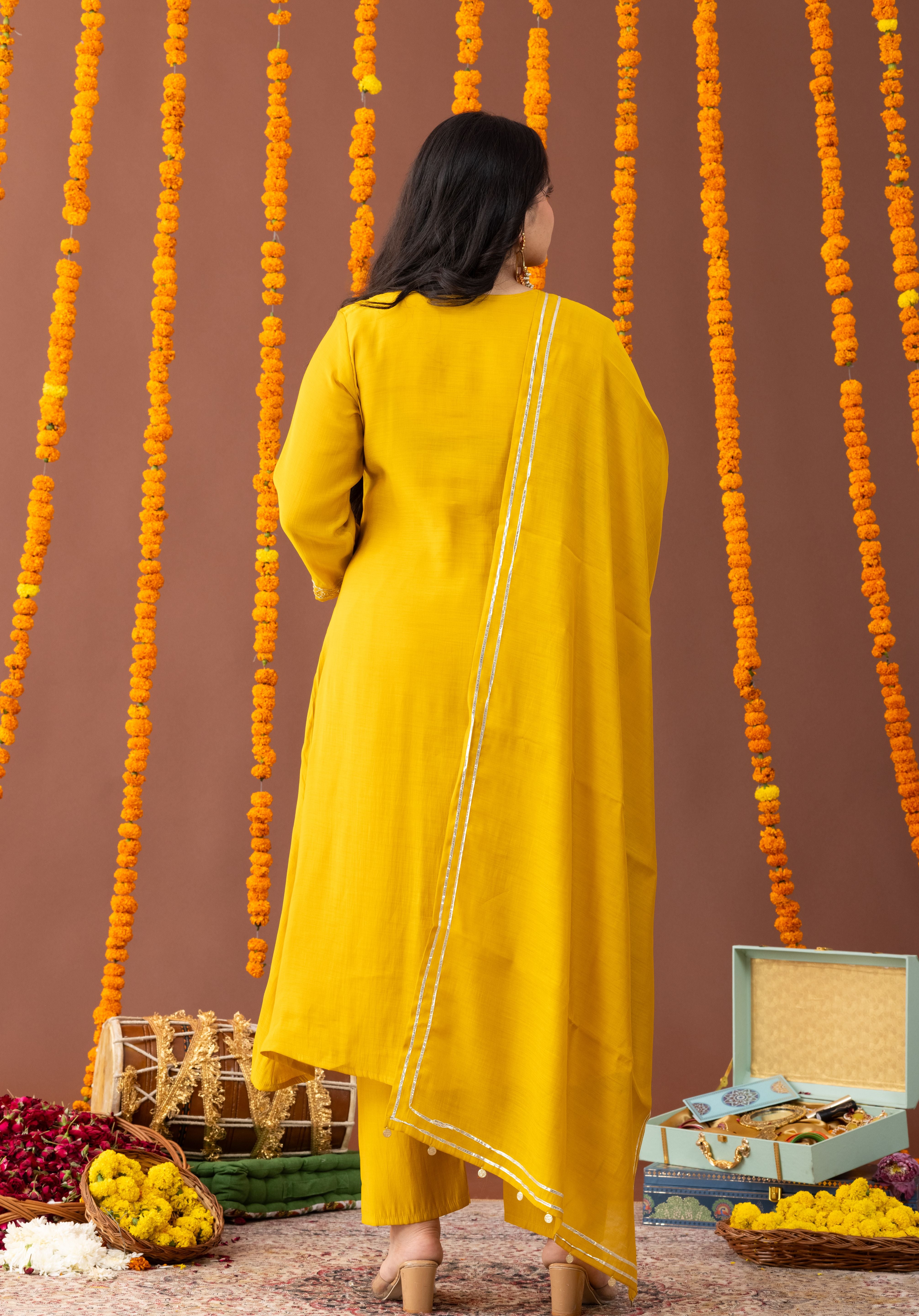 The Sunshine Bloom Anarkali Set