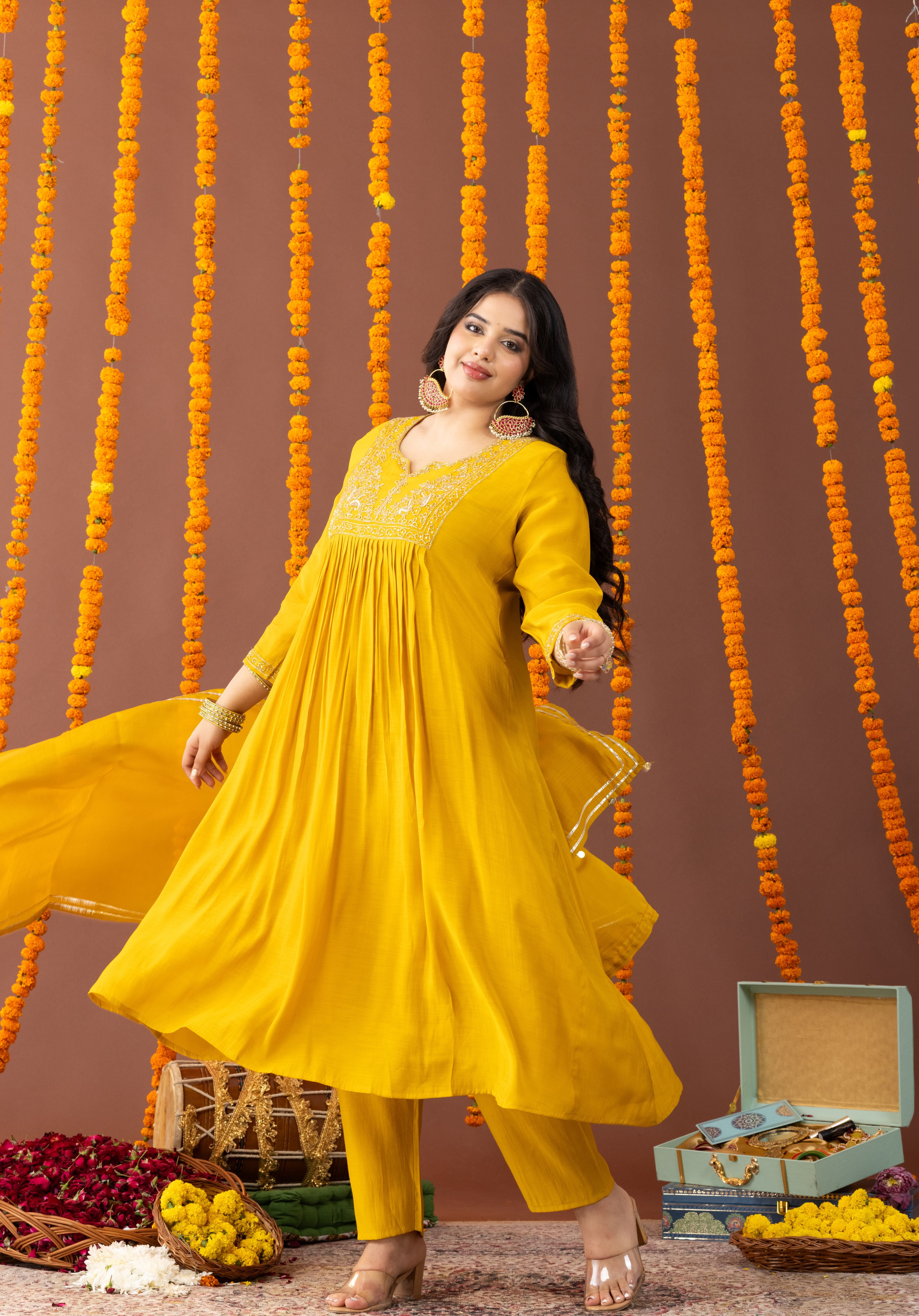 The Sunshine Bloom Anarkali Set