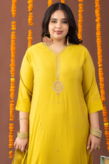Zara Yellow Festive Suit Set