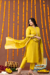 Zara Yellow Festive Suit Set