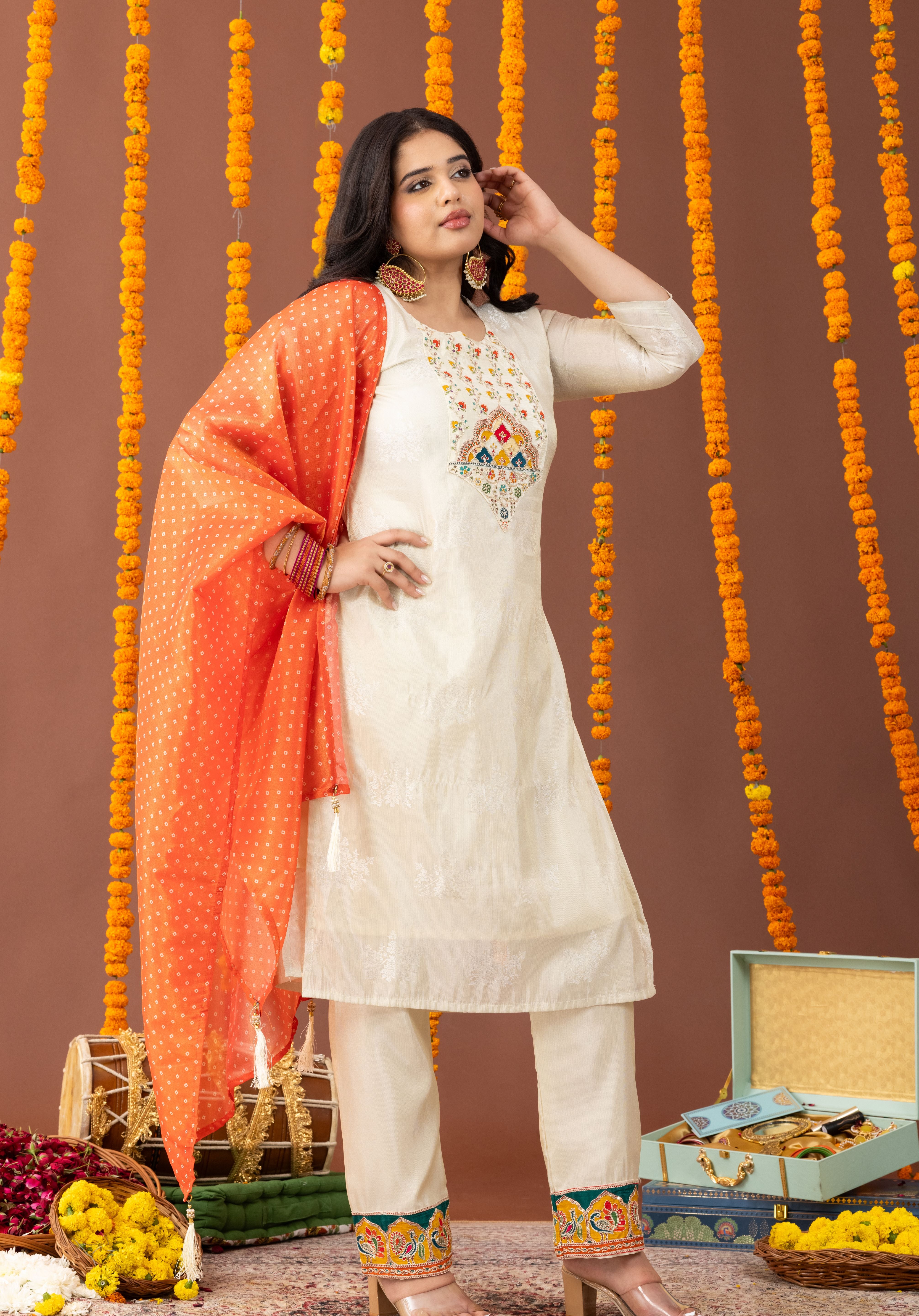 The Utsav Ivory Suite Set