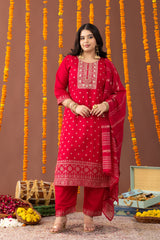 Surkh 3 Piece Suit Set