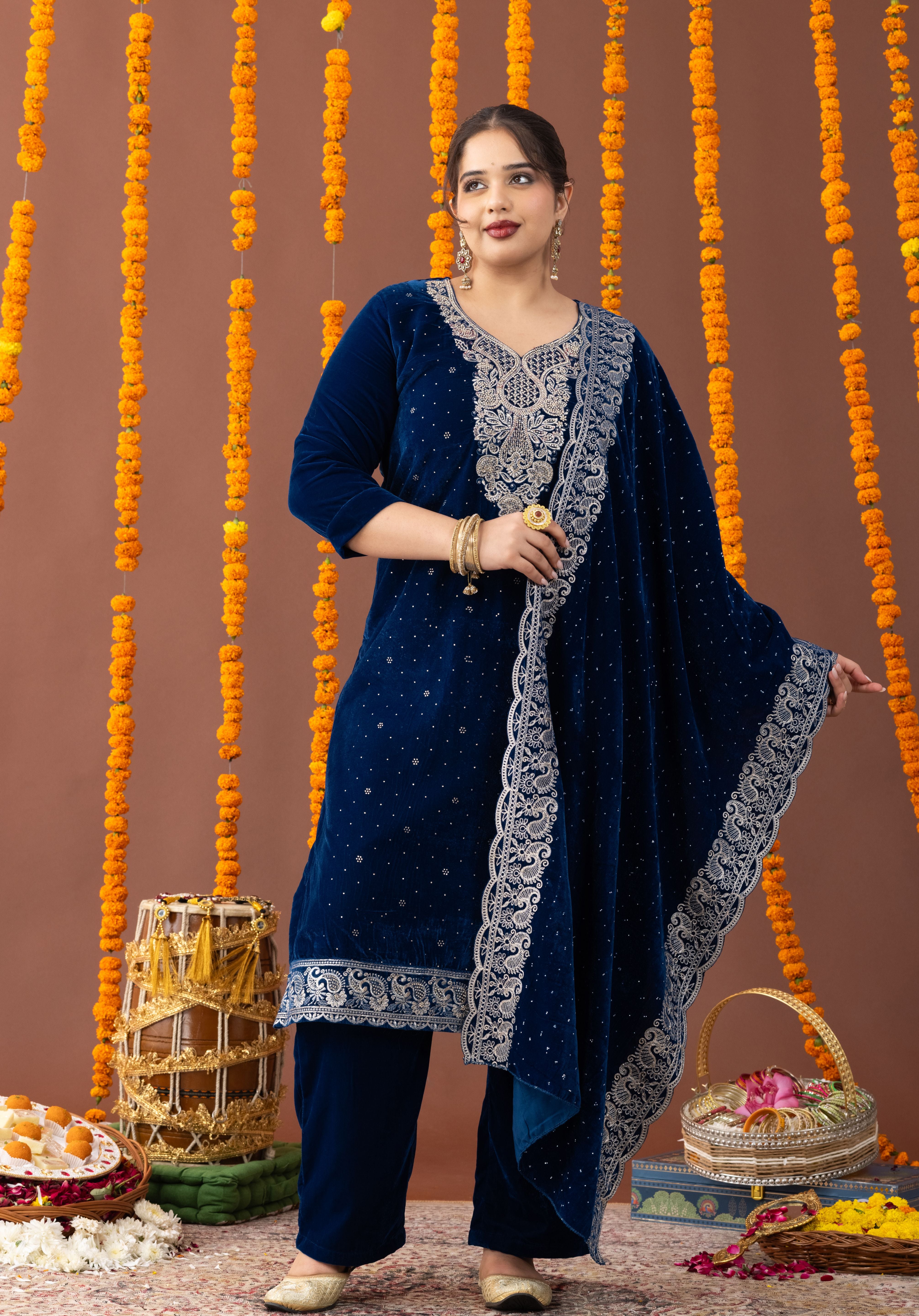 The Makhmal Velvet Festive Set