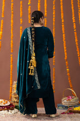 Kashmiri Velvet 3 Piece Suit Set