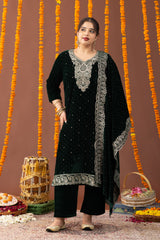 Mannat Velvet 3 Piece Suit Set