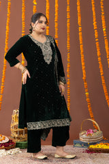 Mannat Velvet 3 Piece Suit Set