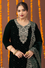 Mannat Velvet 3 Piece Suit Set