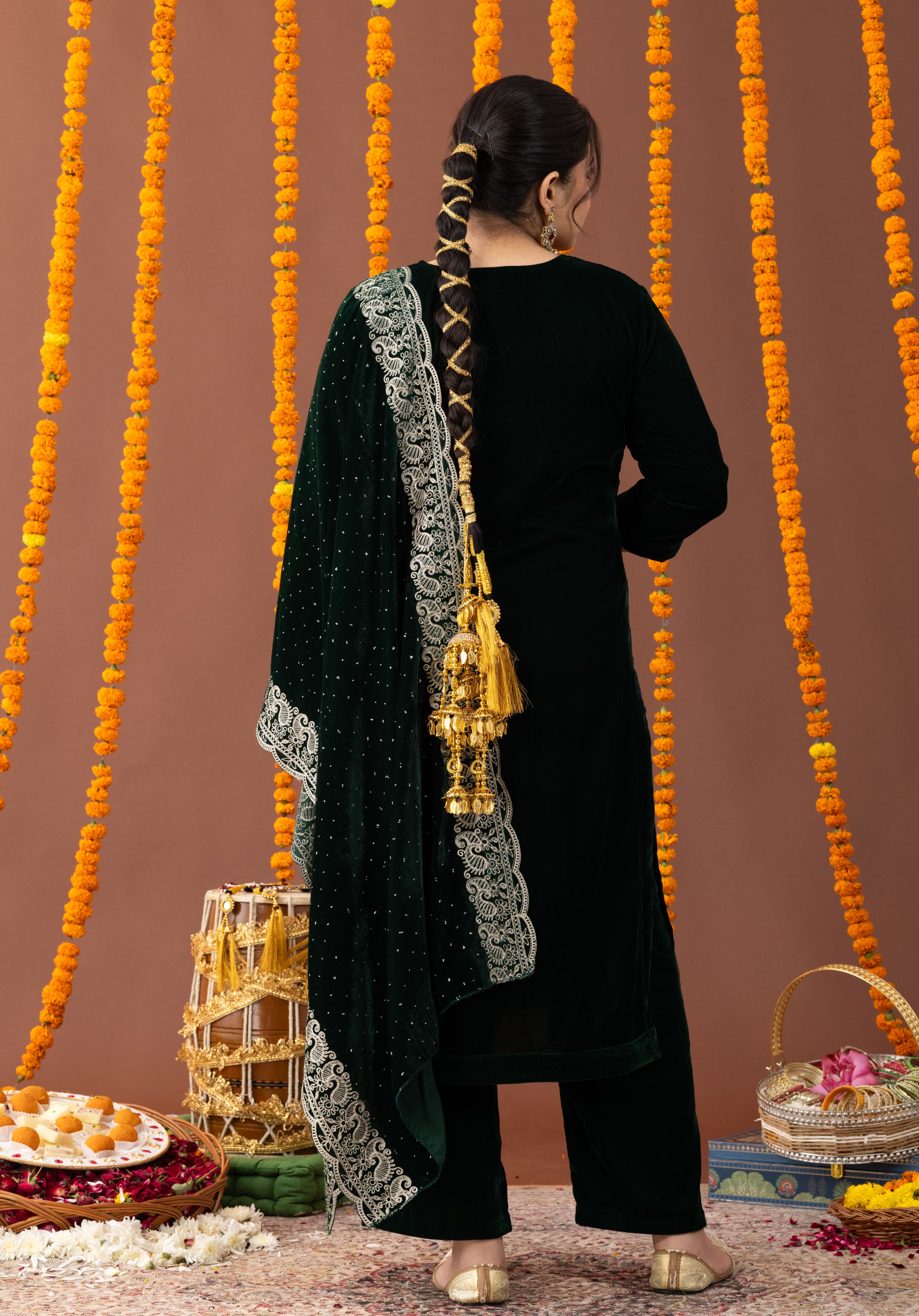Mannat Velvet 3 Piece Suit Set
