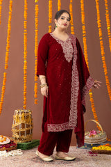 Simar Velvet 3 Piece Suit Set