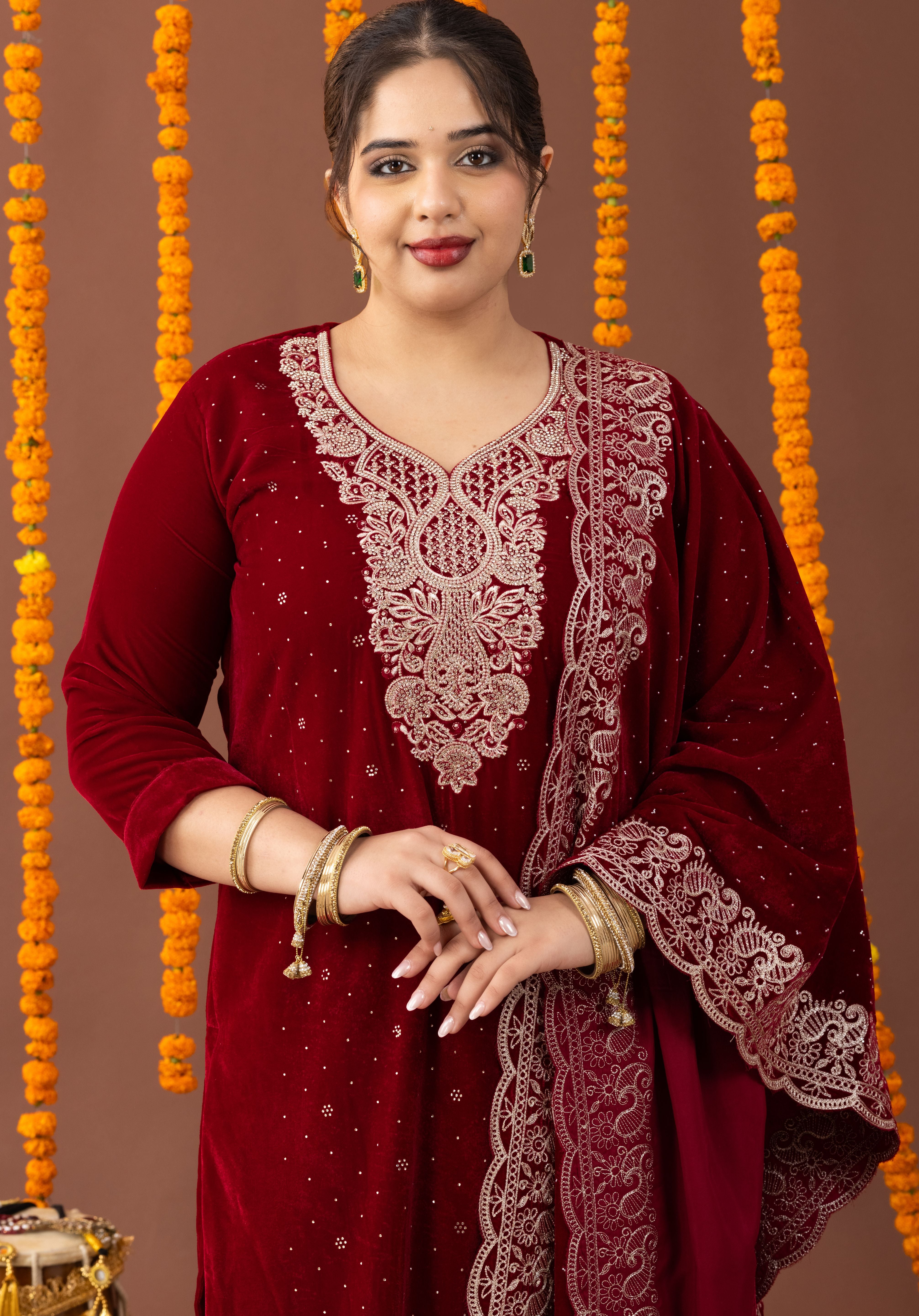 Simar Velvet 3 Piece Suit Set