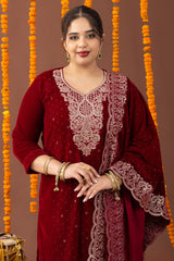 Simar Velvet 3 Piece Suit Set