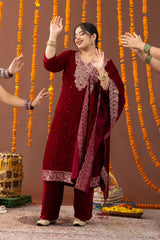 Simar Velvet 3 Piece Suit Set