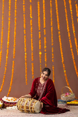 Hunar Velvet 3 Piece Suit Set