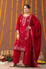 Heer Velvet 3 Piece Suit Set