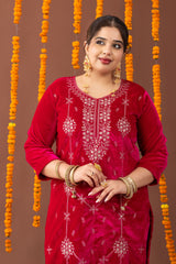 Heer Velvet 3 Piece Suit Set