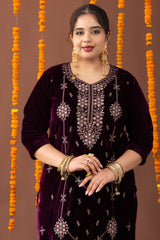 Anum Velvet 3 Piece Suit Set