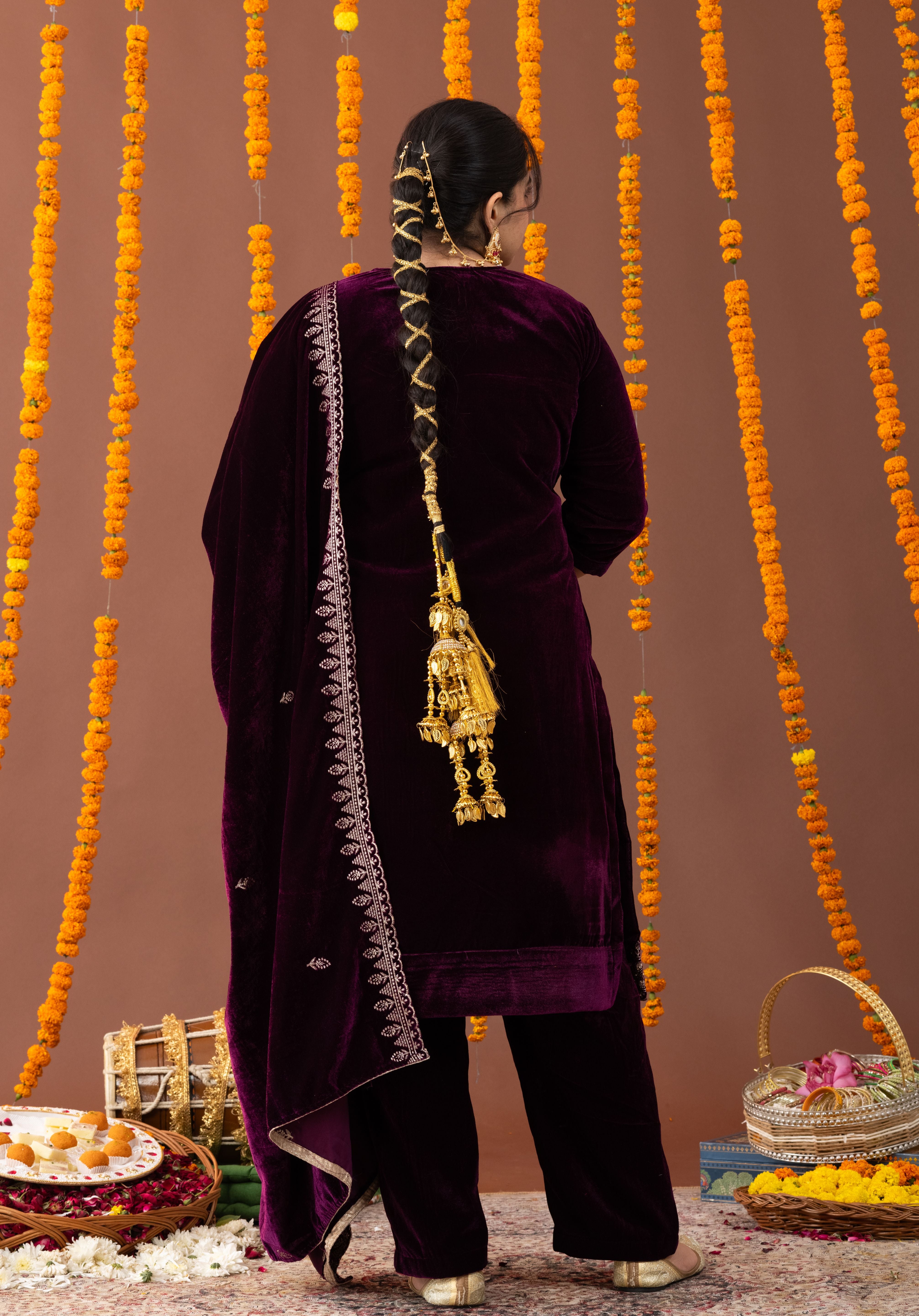 Anum Velvet 3 Piece Suit Set