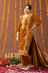 Guneet Velvet 3 Piece Suit Set