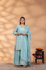 Fiza Embroidered Sharara Set