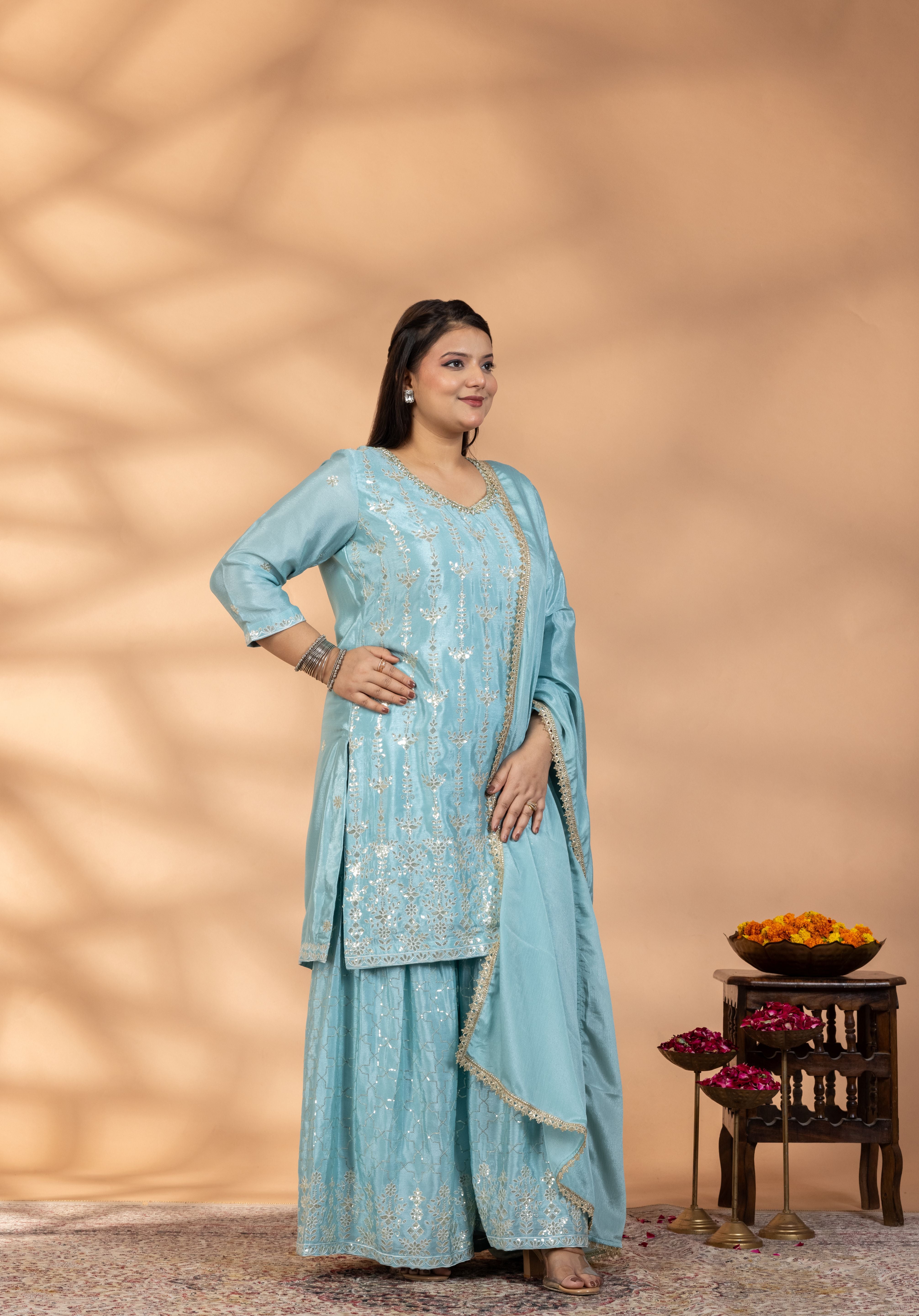 Fiza Embroidered Sharara Set