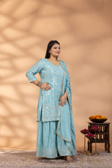 Fiza Embroidered Sharara Set