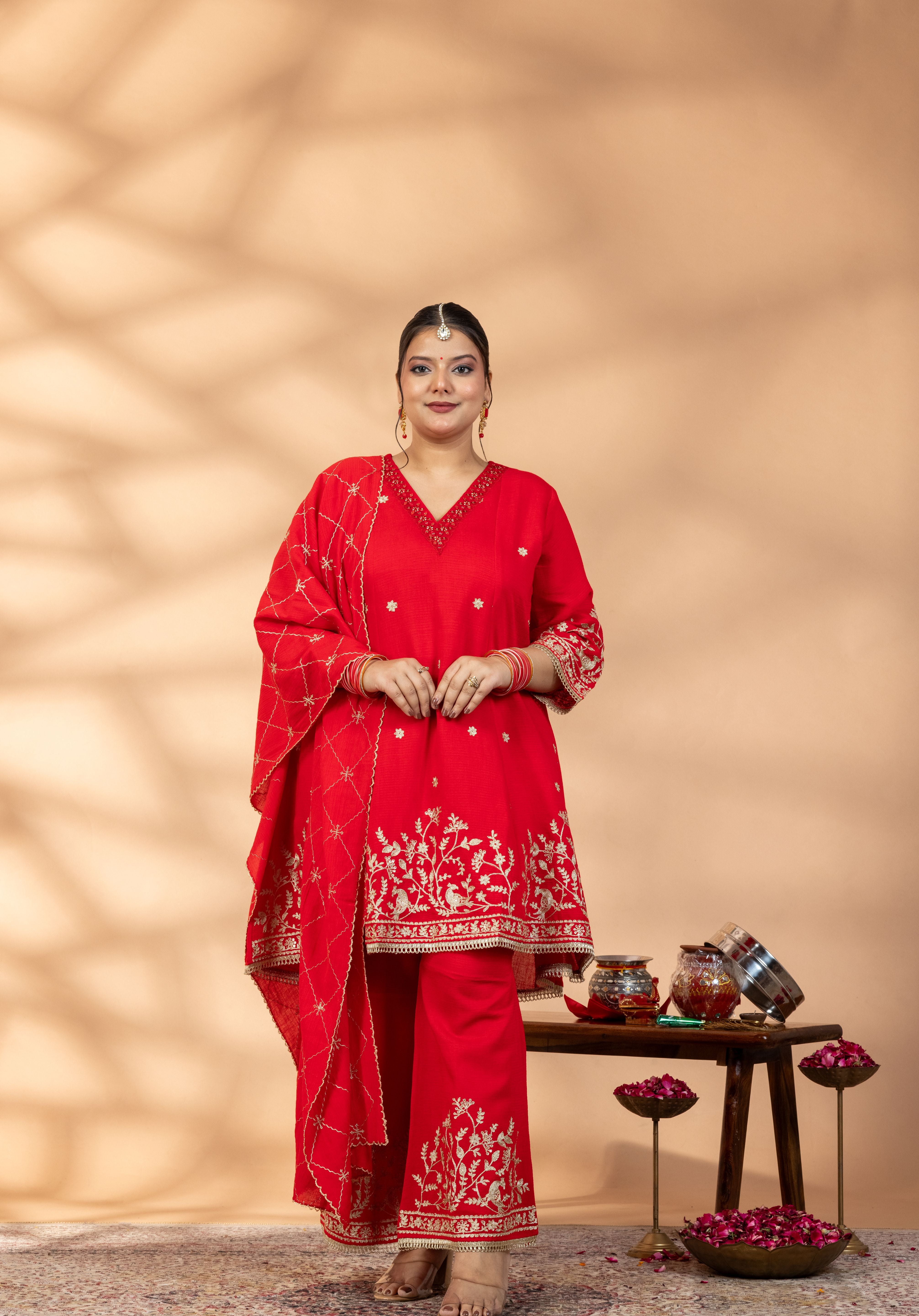 Ruby Bloom Kurta Set