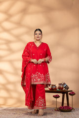 Ruby Bloom Kurta Set